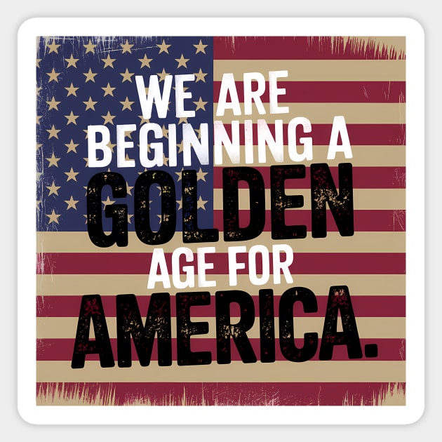 New Age of America, USA Flag, New Beginning Sticker by logiamerch